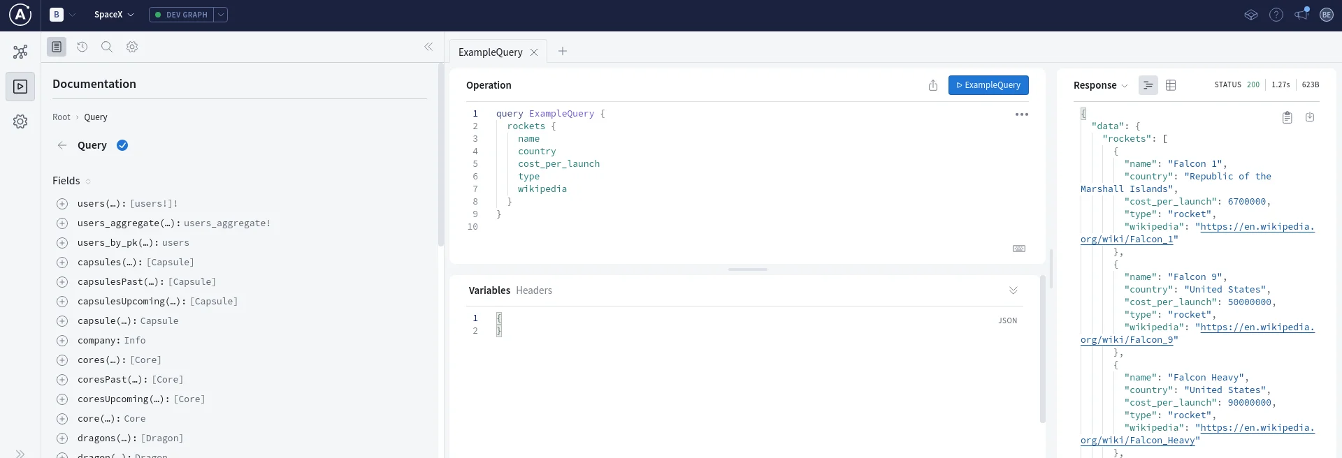 graphql GUI interface image